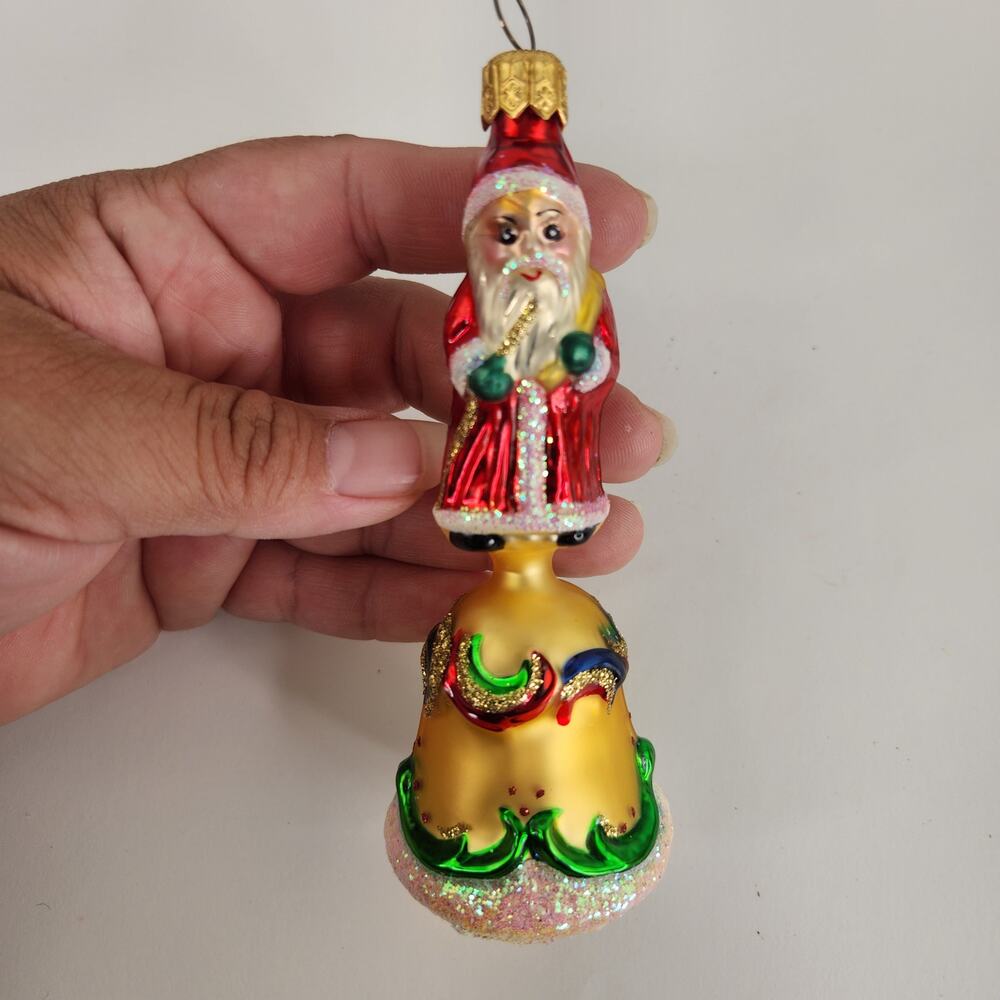 Christopher Radko "ring ring" blown glass Christmas Ornament Holiday Decor